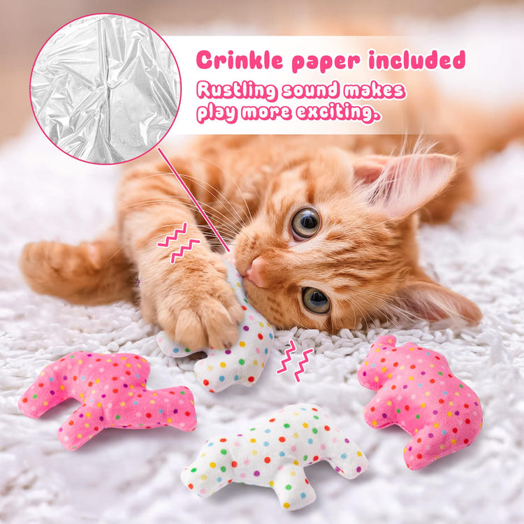 MALLMALL6 Halloween Catnip Toys – 5pcs Pumpkin Teething Set for Kittens & Cats