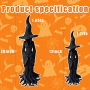 EAZZ Halloween Witch Statue – 20” Tall Resin Figurine with Gothic Details