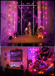 Minetom 25FT Halloween Purple String Lights