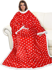 Catalonia Sherpa Wearable Blanket with Sleeves Arms