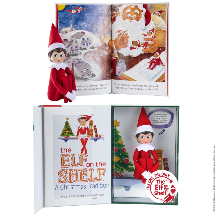 The Elf on the Shelf: A Christmas Tradition - Boy Scout Elf with Blue Eyes - Includes Artfully Illustrated Storybook, Keepsake Box and Official Adoption Certificate