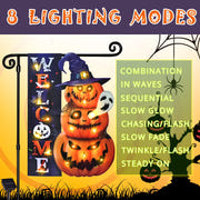 Halloween Lighted Garden Flag for Outside