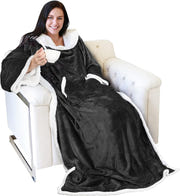 Catalonia Sherpa Wearable Blanket with Sleeves Arms