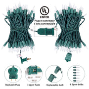 Minetom 25FT Halloween Purple String Lights