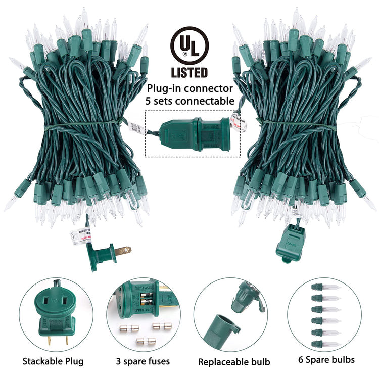 Minetom 25FT Halloween Purple String Lights