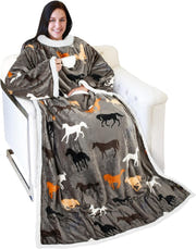 Catalonia Sherpa Wearable Blanket with Sleeves Arms