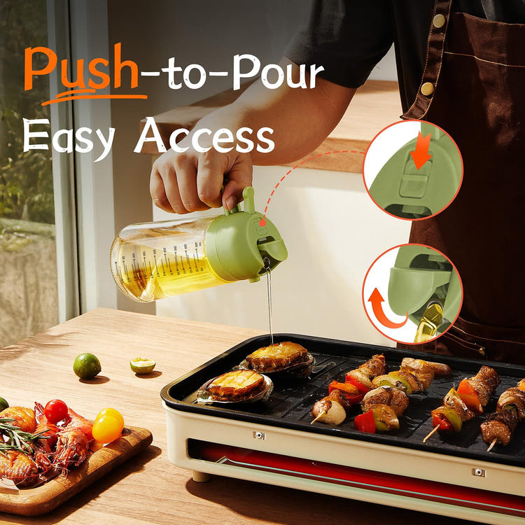 TrendPlain 16oz/470ml Glass Olive Oil Sprayer for Cooking