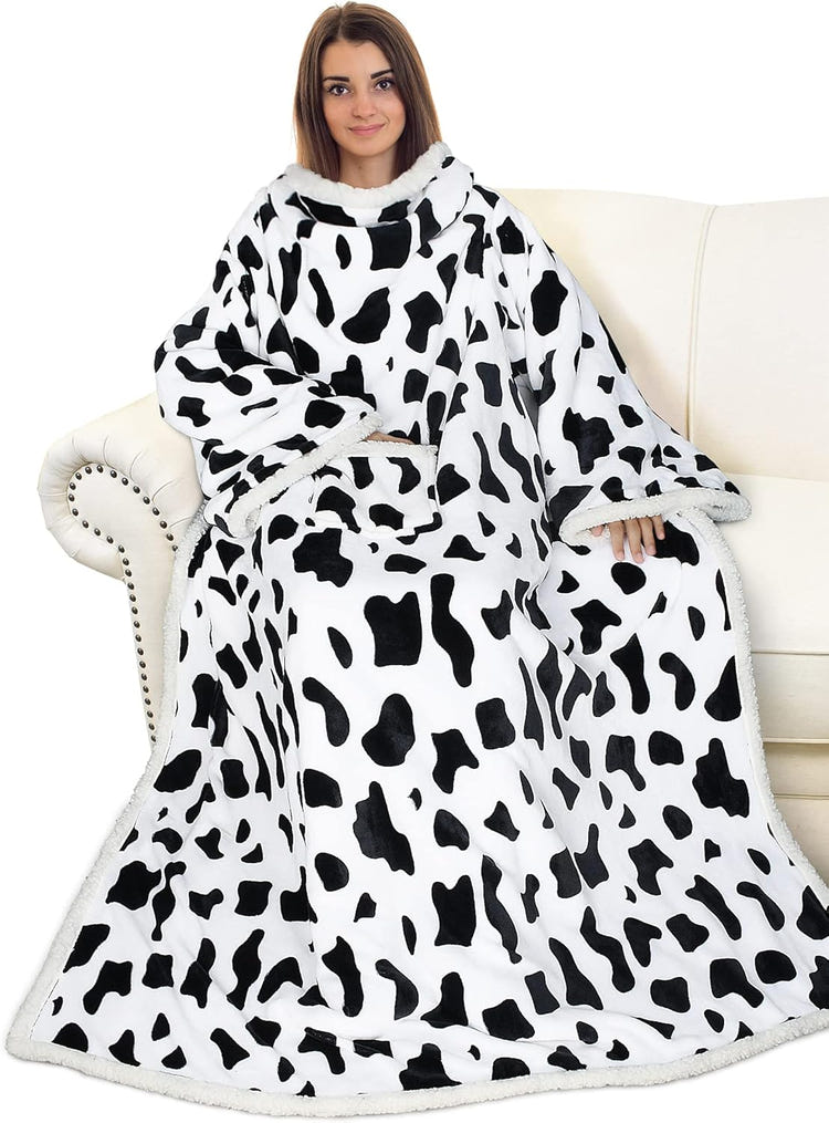 Catalonia Sherpa Wearable Blanket with Sleeves Arms