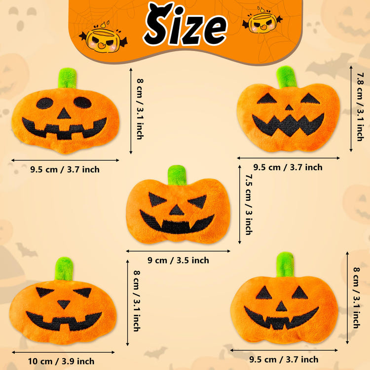 MALLMALL6 Halloween Catnip Toys – 5pcs Pumpkin Teething Set for Kittens & Cats