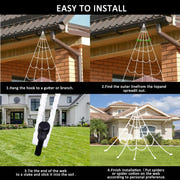 550 LED Halloween Spider Web Lights