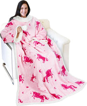 Catalonia Sherpa Wearable Blanket with Sleeves Arms