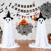 2-Pack Halloween Ghost Decorations with Remote-Controlled String Lights