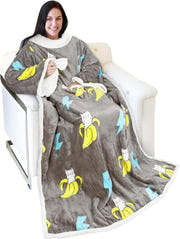 Catalonia Sherpa Wearable Blanket with Sleeves Arms