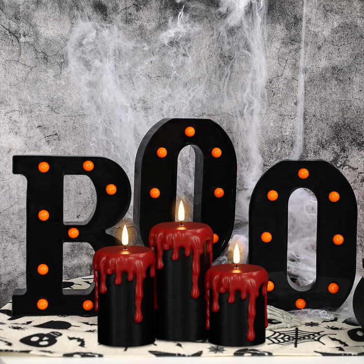 Eldnacele Halloween Flameless LED Candles