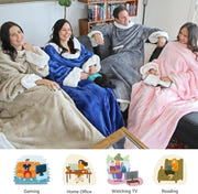 Catalonia Sherpa Wearable Blanket with Sleeves Arms