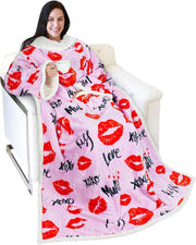 Catalonia Sherpa Wearable Blanket with Sleeves Arms