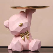 Geometric Resin Storage Box Crafts Geometric Bear Resin Desk Decoration