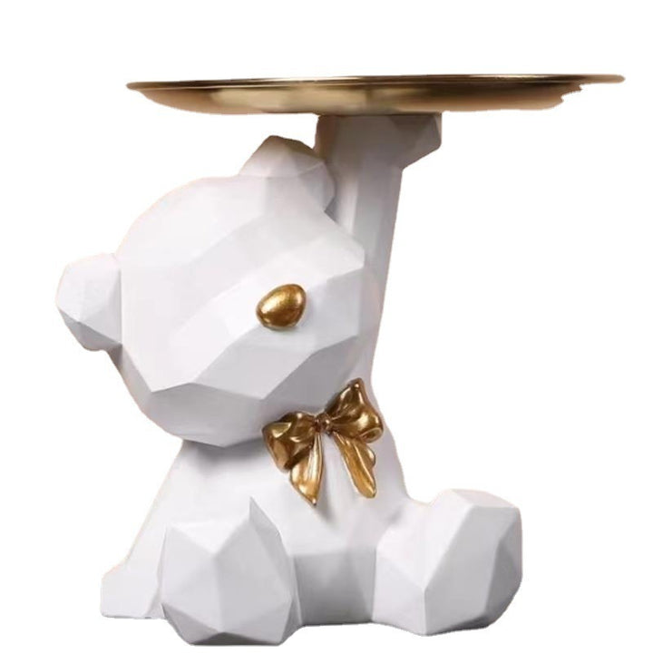 Geometric Resin Storage Box Crafts Geometric Bear Resin Desk Decoration