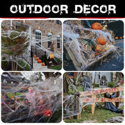 1400 Sqft Halloween Spider Web with 150 Fake Spiders