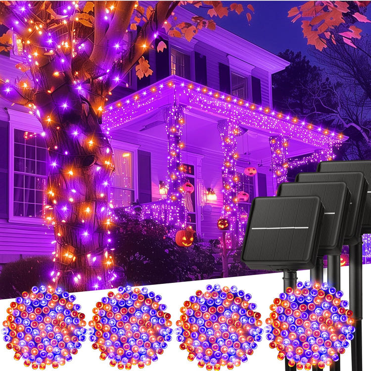 Minetom Solar String Lights Outdoor Waterproof- 40 FT 100 LED Solar Powered String Lights with 8 Lighting Modes, IP65 Waterproof Solar Christmas Lights for Outdoor Outside Tree Party Decor, Warm White