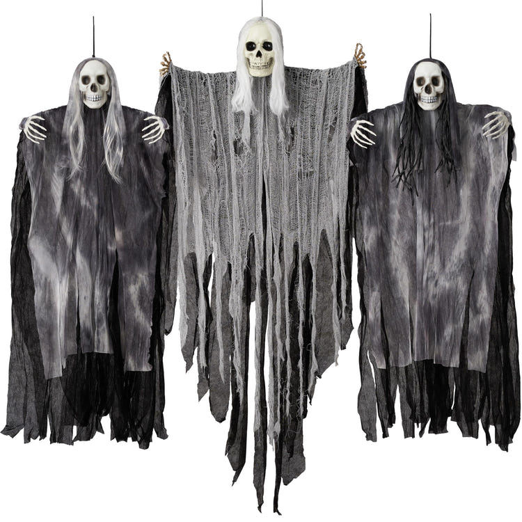 JOYIN 3-Pack Hanging Skeleton Ghosts