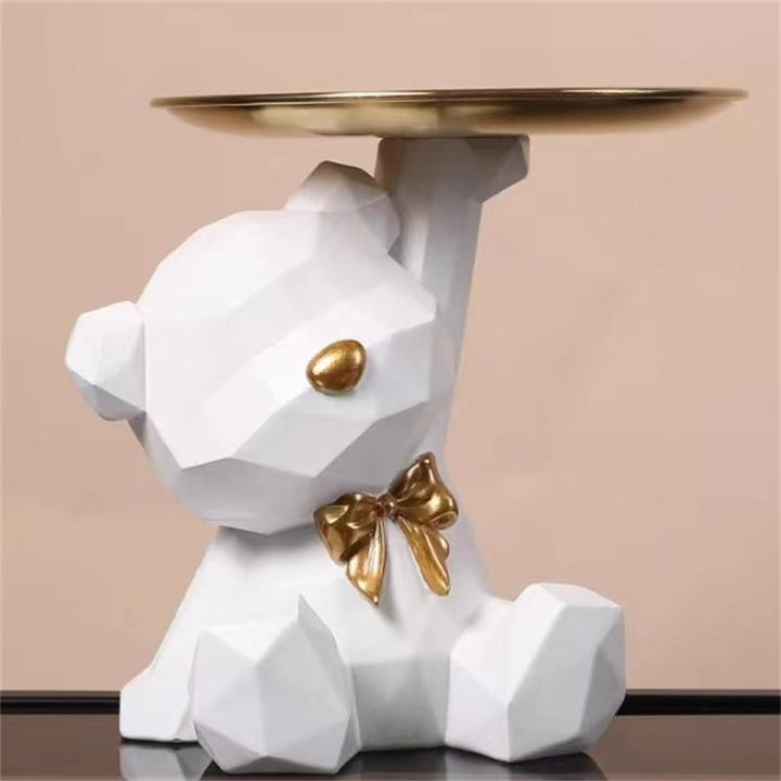 Geometric Resin Storage Box Crafts Geometric Bear Resin Desk Decoration