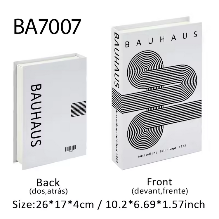 Bauhaus Luxury Fake Book Storage Box