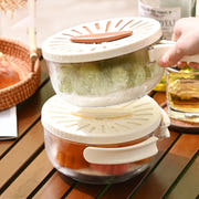 Fruit Drain Basket With Lid Vegetable Washing Bowl Kitchen Gadgets