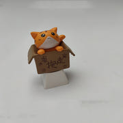Kawaii Mini Cat Ornament Garden kitten statue Gift For Kids