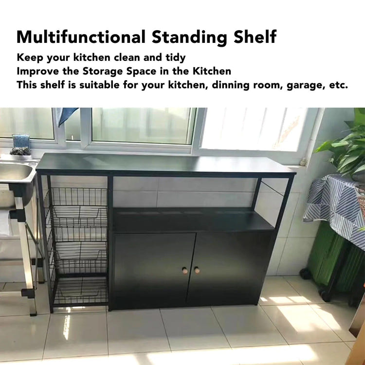 Shelf Organizer Rack Kitchen Storage Cabinet Floor Standing