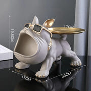 30cm Home Decor Bulldog Figurine Dog Statue Storage