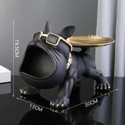 30cm Home Decor Bulldog Figurine Dog Statue Storage