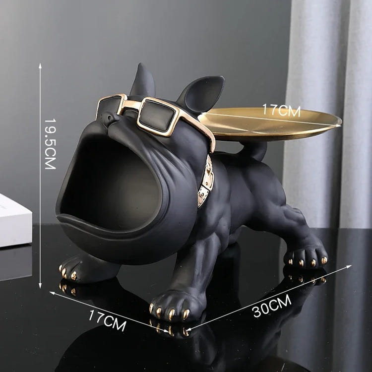 30cm Home Decor Bulldog Figurine Dog Statue Storage
